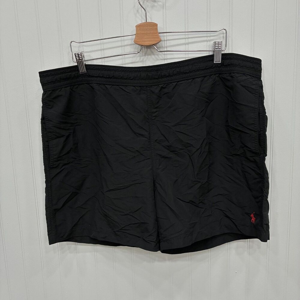 Polo Ralph Lauren Swim Trunks Mens XL Black Board Shorts Lined Removed